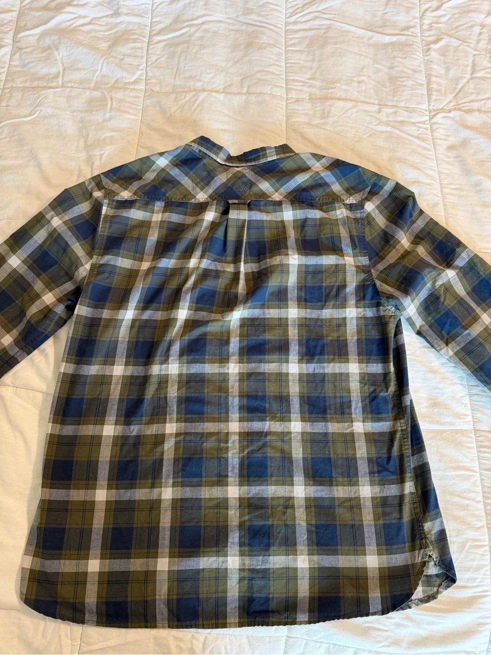 Levi's Blue and Olive Plaid Button-Down Shirt